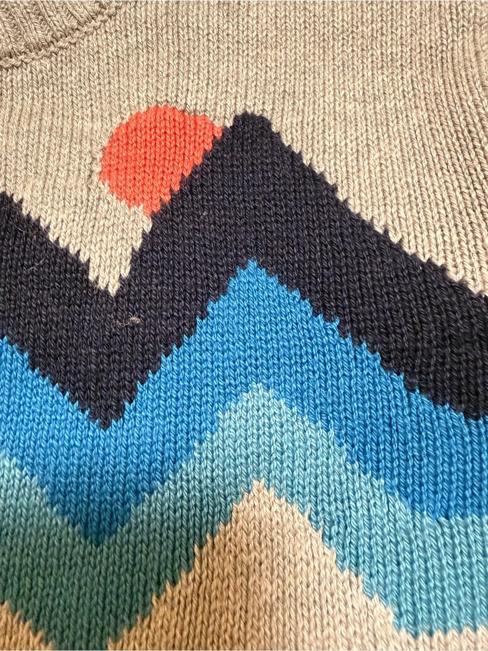 Gymboree Boys Mountain Intarsia Sweater Cotton Gray Blue NWT Size L 10-12